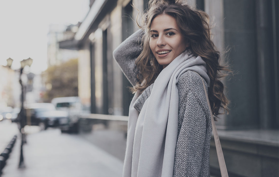 Beautiful Woman on Her Way to Work